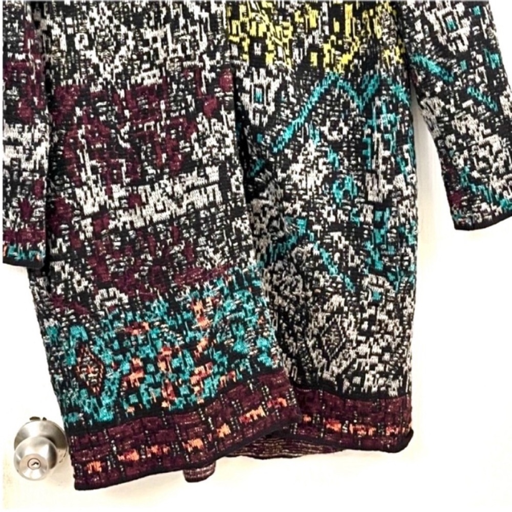 J. Jill Duster Button Front Multicolor Patterned … - image 7
